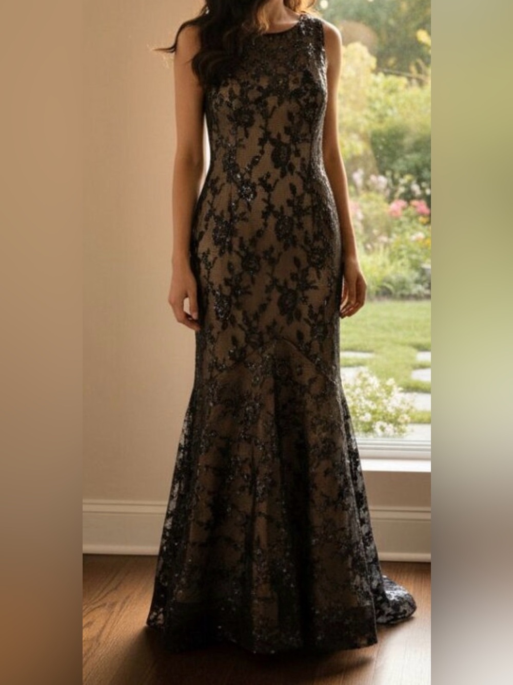 Eliza J NWT lace Burnout gown size 10